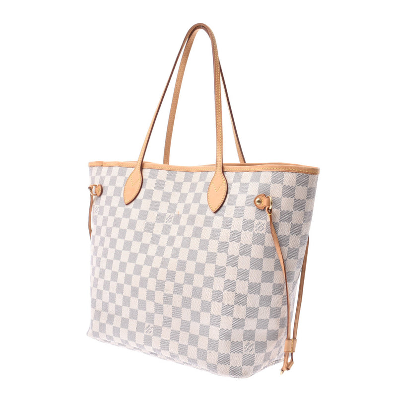 LOUIS VUITTON ルイヴィトン アズール ネヴァーフル MM 旧型 白 N51107 レディース ダミエアズールキャンバス トートバッグ Bランク 中古 銀蔵