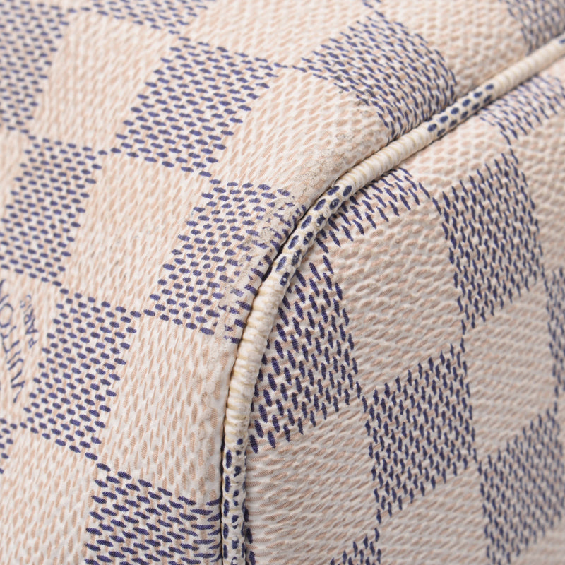 LOUIS VUITTON路易威登Azur Neverfull MM老白N51107女士Damier Azur帆布手提袋B等级二手Ginzo