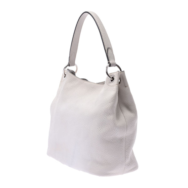 Prada Prada Shoulder Bag White Silver Bracket BR5124 Women's Leather One Shoulder Bag B Rank Used Sinkjo