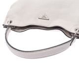 Prada Prada Shoulder Bag White Silver Bracket BR5124 Women's Leather One Shoulder Bag B Rank Used Sinkjo