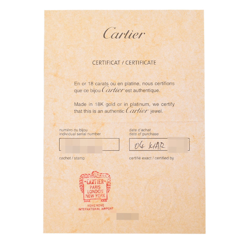 Cartier Cartier Cartier Vandome三颜色＃53 13女士K18YG/wg/pg戒指/戒指