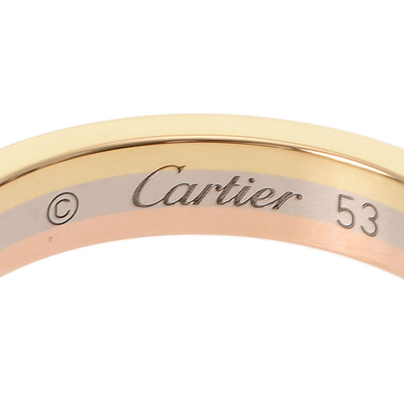 Cartier Cartier Cartier Vandome三颜色＃53 13女士K18YG/wg/pg戒指/戒指