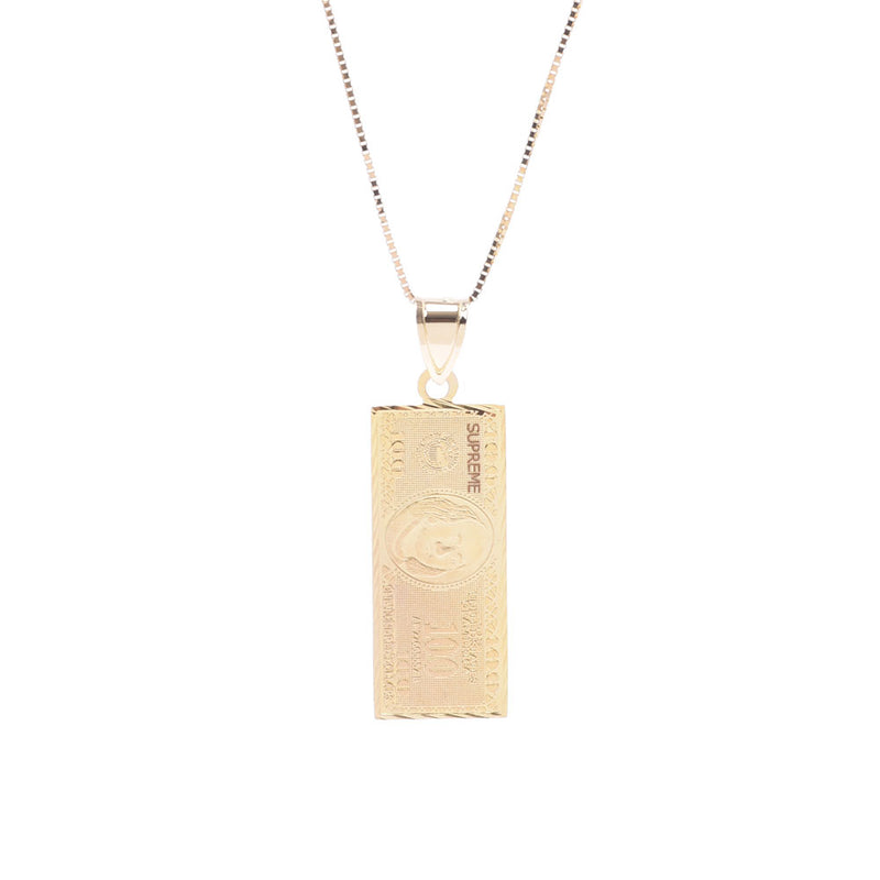 supreme 100dollar bill 14k gold  pendantアクセサリー