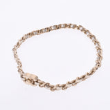 CHANEL シャネル チェーン 二重巻きタイプ 15年モデル ゴールド サイズM レディース GP レザー ブレスレット ABランク 中古 銀蔵