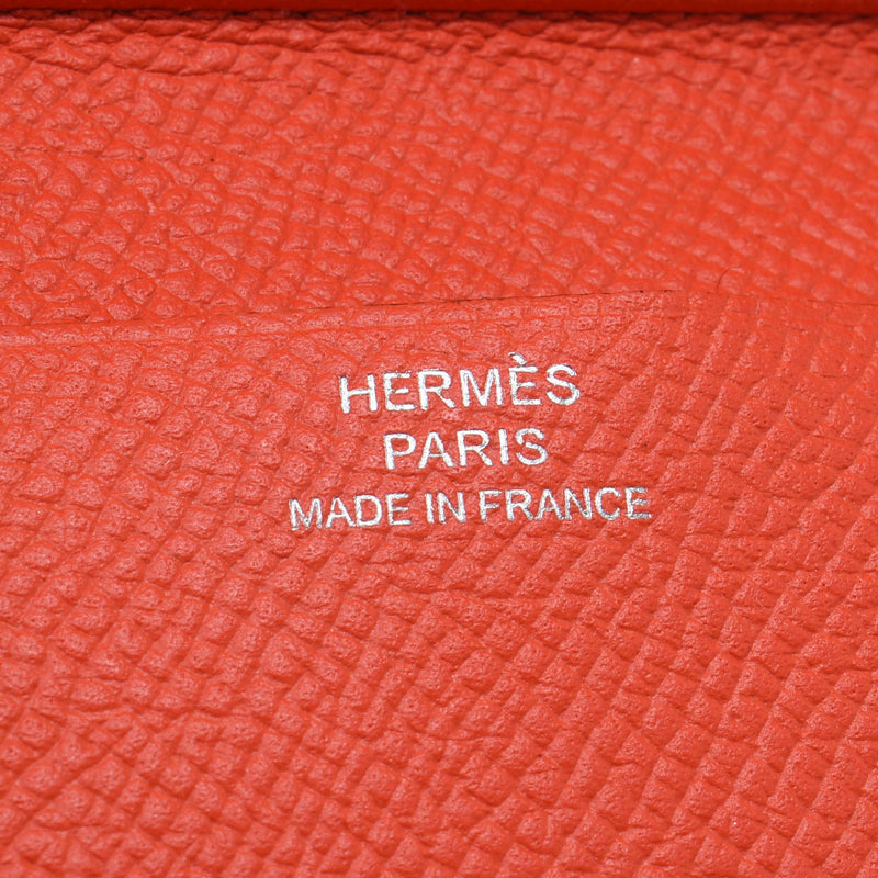 Hermes Hermes议程愿景2 Gris Pearl / Rouge Pivo Wanne T雕刻（2015年左右）UNISEX S-S-LOTE封面A-Rank使用的水池