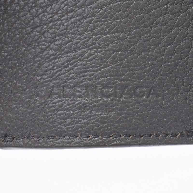 BALENCIAGA Balenciaga Mini Wallet Gray 470059 Ladies Leather Trimal Wallet AB Rank used Ginzo