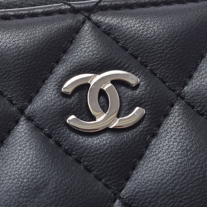 Chanel Chanel Matrasse Coin Perth Black Silver Bracket A69271 Ladies Lambskin Coin Case A Rank Used Silgrin