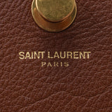 SAINT LAURENT Saint Laurent Muse Tou 2WAY Bag Tea 313499 Ladies Calf Canvas Handbag AB Rank Used Ginzo