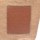 Loewe Loewe Slit Bag 2way肩带米色/茶329.07.v81女士Raffia/Leather Handbag A等级二手Ginzo