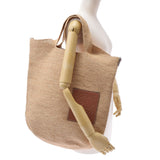 LOEWE Loewe Slit Bag 2WAY Shoulder Bag Beige/Tea 329.07.v81 Ladies Raffia/Leather Handbag A Rank used Ginzo