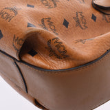 MCM Msiem Visetos 2WAY Bag Cognac Ladies Leather Handbag B Rank used Ginzo
