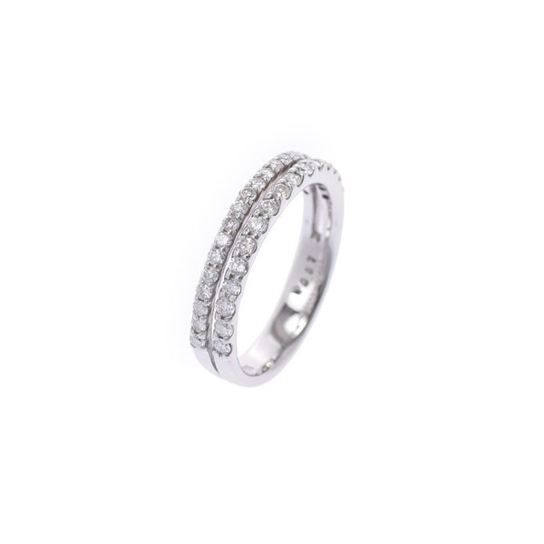 Other diamond 0.57ct Half Eternity 2 Type 11 Ladies K18WG Ring / Ring A Rank Used Ginzo