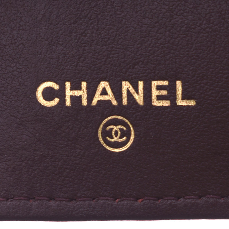 CHANEL Chanel Matrasse Classic Small Wallet Black Silver Bracket AP0230 Ladies Caviar Skin Three Folded Wallet A Rank Used Ginzo