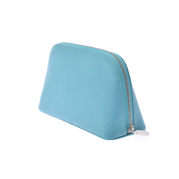 Tiffany & Co. Tiffany Cosmetic Pouch Blue Unisex Leather Pouch A Rank used Ginzo