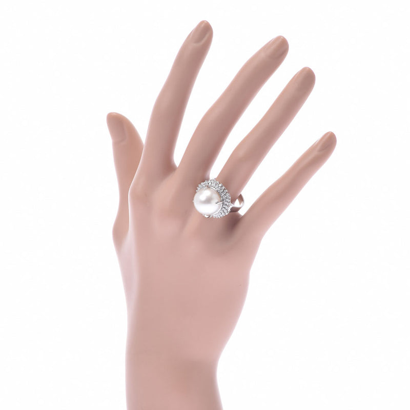 其他珍珠12.30-12.70mm钻石0.44ct 13女士PT900白金环 /戒指A等级A排名Ginzo