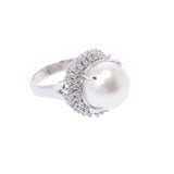 Other pearls 12.30-12.70mm diamond 0.44ct 13 Ladies PT900 Platinum ring / Ring A rank A ranked Ginzo