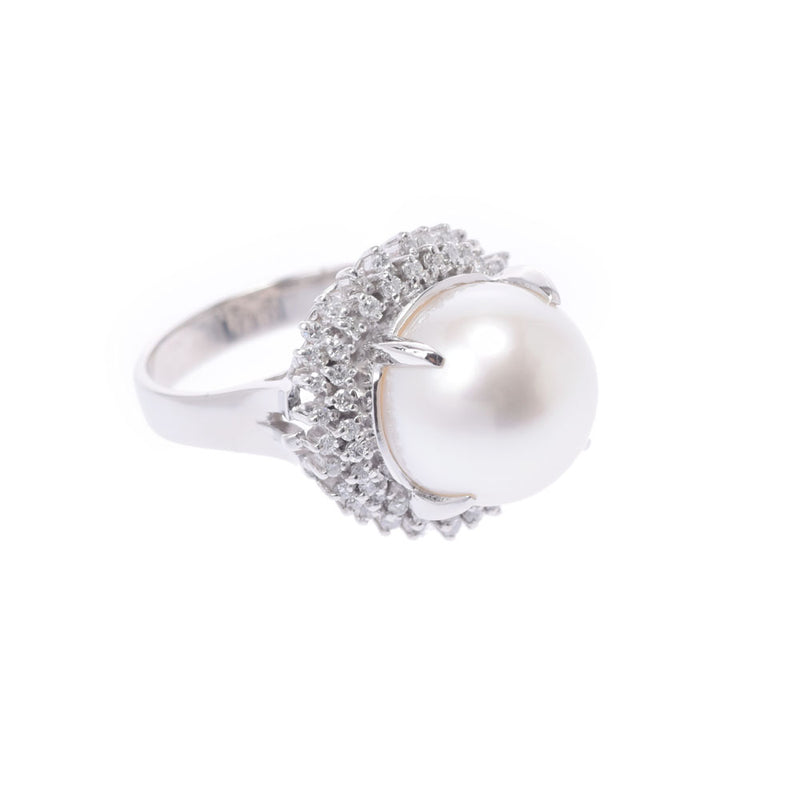 Other pearls 12.30-12.70mm diamond 0.44ct 13 Ladies PT900 Platinum ring / Ring A rank A ranked Ginzo