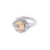 Others Fire Opal 1.82ct diamond 0.52ct 12.5 Ladies PT900 Platinum ring / Ring A Rank used Ginzo