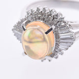 Others Fire Opal 1.82ct diamond 0.52ct 12.5 Ladies PT900 Platinum ring / Ring A Rank used Ginzo