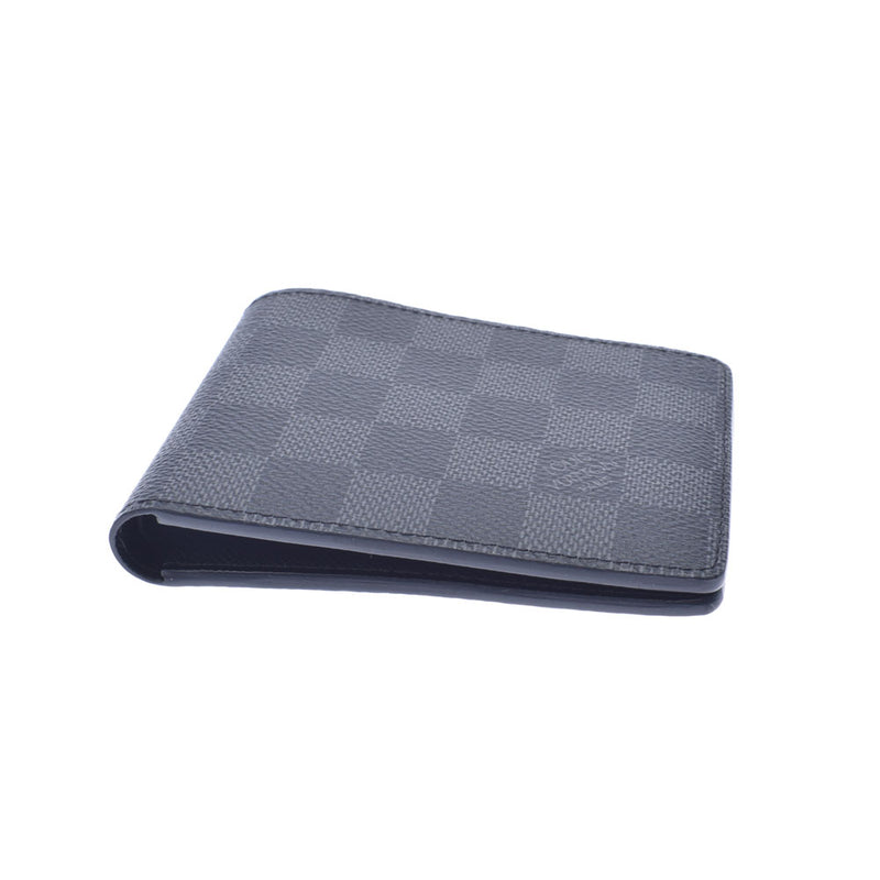 LOUIS VUITTON Louis Vuitton Damier Graphit Portofoyl Slender Black/Gray N63261 Men's Bi -Fold Wallet A Rank Used Ginzo