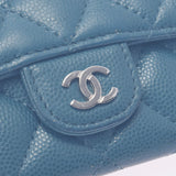 CHANEL Chanel Green A80799 Ladies Caviar Skin Coin Case B Rank Used Ginzo