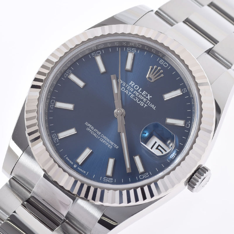 ROLEX Rolex Datejust 126334 Men's SS/WG Watch Automatic Bright Blue Dial A Rank used Ginzo