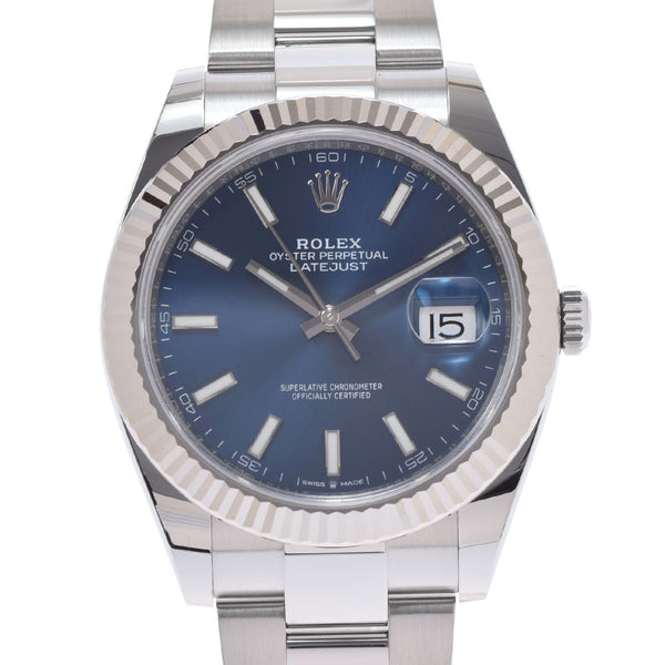 ROLEX Rolex Datejust 126334 Men's SS/WG Watch Automatic Bright Blue Dial A Rank used Ginzo