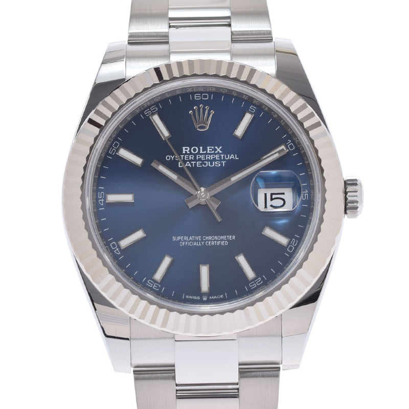 ROLEX ロレックス デイトジャスト 126334 メンズ SS/WG 腕時計 自動巻き ブライトブルー文字盤 Aランク 中古 銀蔵