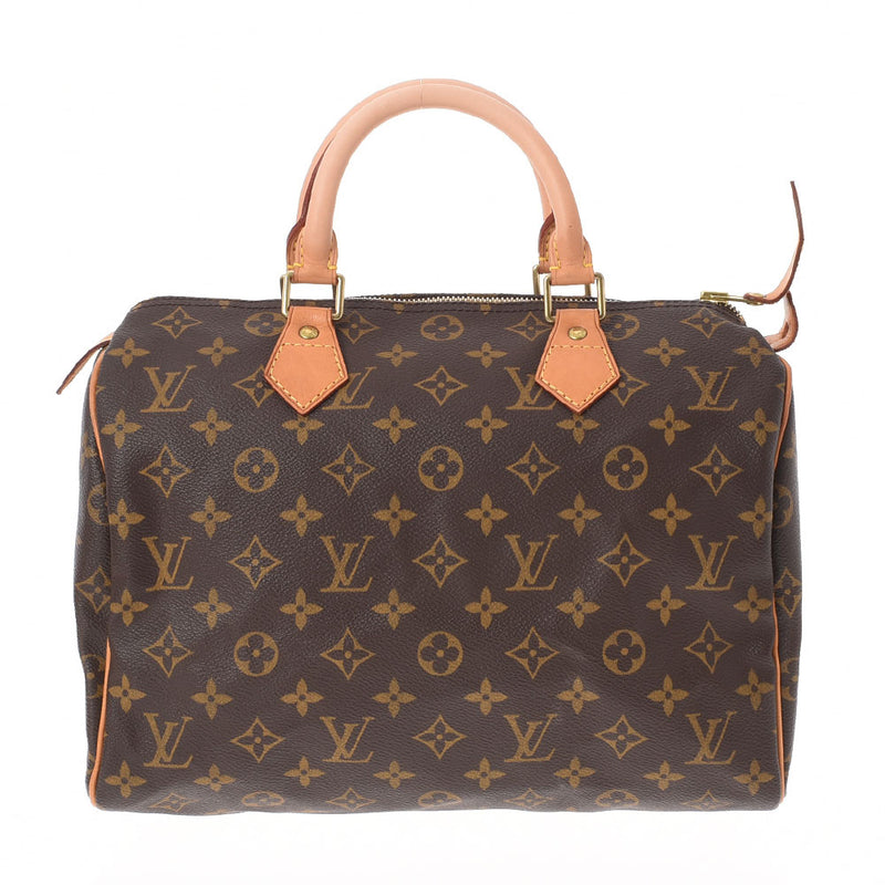 LOUIS VUITTON Louis Vuitton Monogram Speedy 30 Brown M41526 Unisex Monogram Canvas Handbag AB Rank Used Ginzo