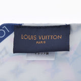 LOUIS VUITTON Louis Vuitton Bando BB Rising Confidential Blue M76352 Ladies Silk 100% Scarf AB Rank Used Ginzo