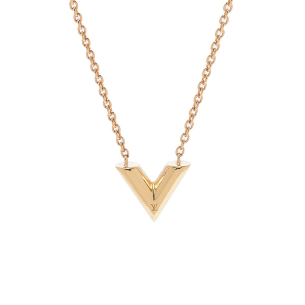 LOUIS VUITTON Louis Vuitton Essential V M61083 Ladies GP metal fittings Necklace A Rank used Ginzo