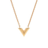 LOUIS VUITTON Louis Vuitton Essential V M61083 Ladies GP metal fittings Necklace A Rank used Ginzo