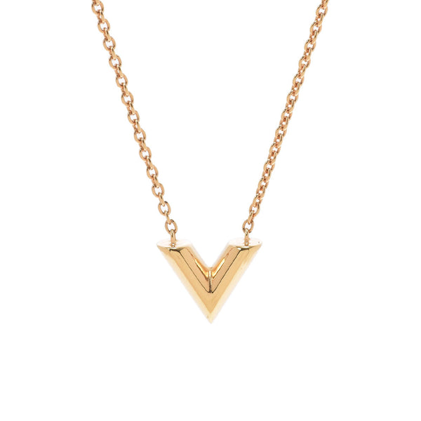 LOUIS VUITTON Louis Vuitton Essential V M61083 Ladies GP metal fittings Necklace A Rank used Ginzo