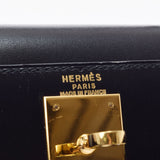 HERMES エルメス ケリー28 外縫い 2WAYバッグ ゴールド金具 ○V刻印(1992年頃) レディース  BOXカーフ ハンドバッグ Aランク 中古 銀蔵