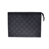 LOUIS VUITTON Louis Vuitton Monogram Eclipse Pochet Boyage MM Clutch Bag Black M61692 Men's Monogram Canvas Candy Bag A Rank used Ginzo