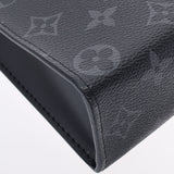 LOUIS VUITTON Louis Vuitton Monogram Eclipse Pochet Boyage MM Clutch Bag Black M61692 Men's Monogram Canvas Candy Bag A Rank used Ginzo