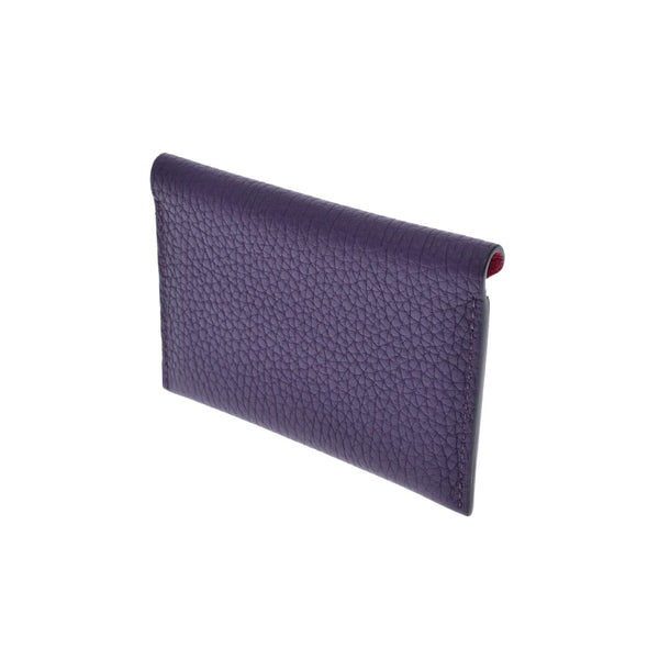 Other MOYNAT Purple/Pink Unisex Leather Card Case Unused Ginzo