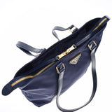 Prada Prada Tote Bag Blue 1BG291男士尼龙/皮包袋rank二手Ginzo