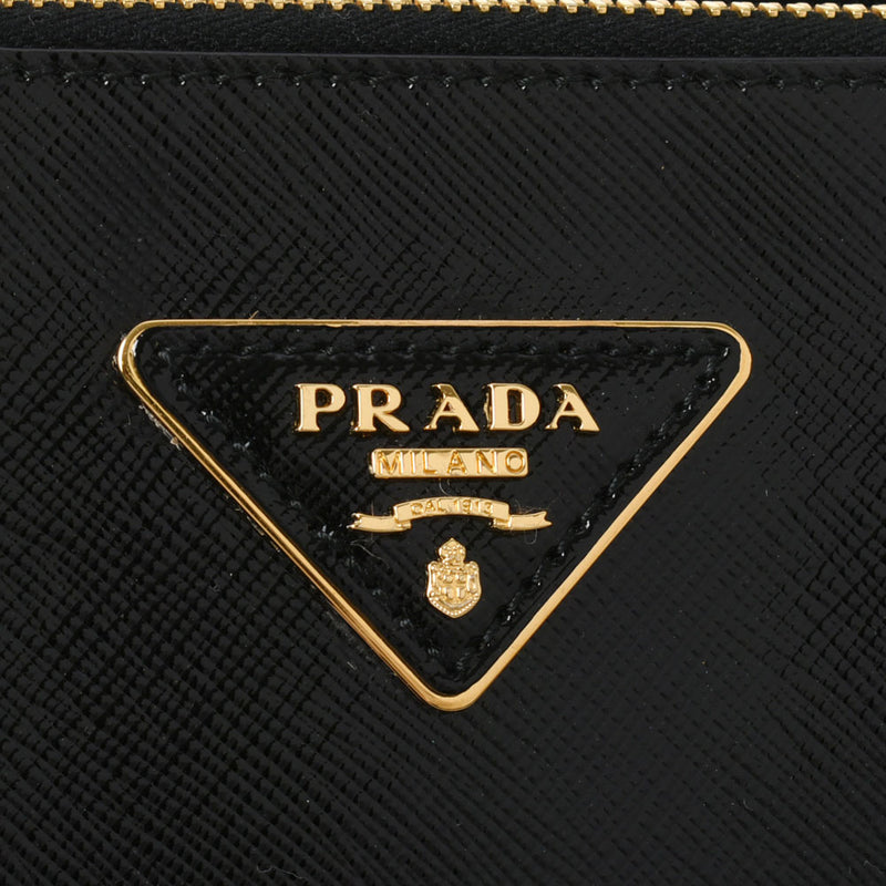 PRADA Prada 2WAY Bag Black 1BA801 Unisex Enamel Handbag A Rank used Ginzo