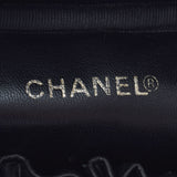 CHANEL Chanel vertical Vanity Black Gold Bracket Ladies Enamel Handbag AB Rank Used Ginzo