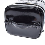 CHANEL Chanel vertical Vanity Black Gold Bracket Ladies Enamel Handbag AB Rank Used Ginzo