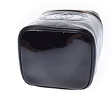 CHANEL Chanel vertical Vanity Black Gold Bracket Ladies Enamel Handbag AB Rank Used Ginzo