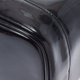 CHANEL Chanel vertical Vanity Black Gold Bracket Ladies Enamel Handbag AB Rank Used Ginzo