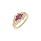 Other Ruby/Diamond 13 Ladies K18YG Ring/Ring A Rank used Ginzo