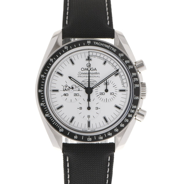 OMEGA オメガ スピードマスター スヌーピー 45周年記念 セカンドモデル 世界限定1970本 311.32.42.30.04.003 メンズ SS/ナイロン 腕時計 手巻き 白文字盤 Aランク 中古 銀蔵