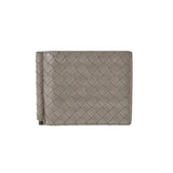 BOTTEGAVENETA ボッテガヴェネタ イントレチャート マネークリップ付き グレー S01913845I メンズ レザー 二つ折り財布 ABランク 中古 銀蔵