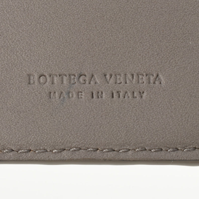 BOTTEGAVENETA ボッテガヴェネタ イントレチャート マネークリップ付き グレー S01913845I メンズ レザー 二つ折り財布 ABランク 中古 銀蔵