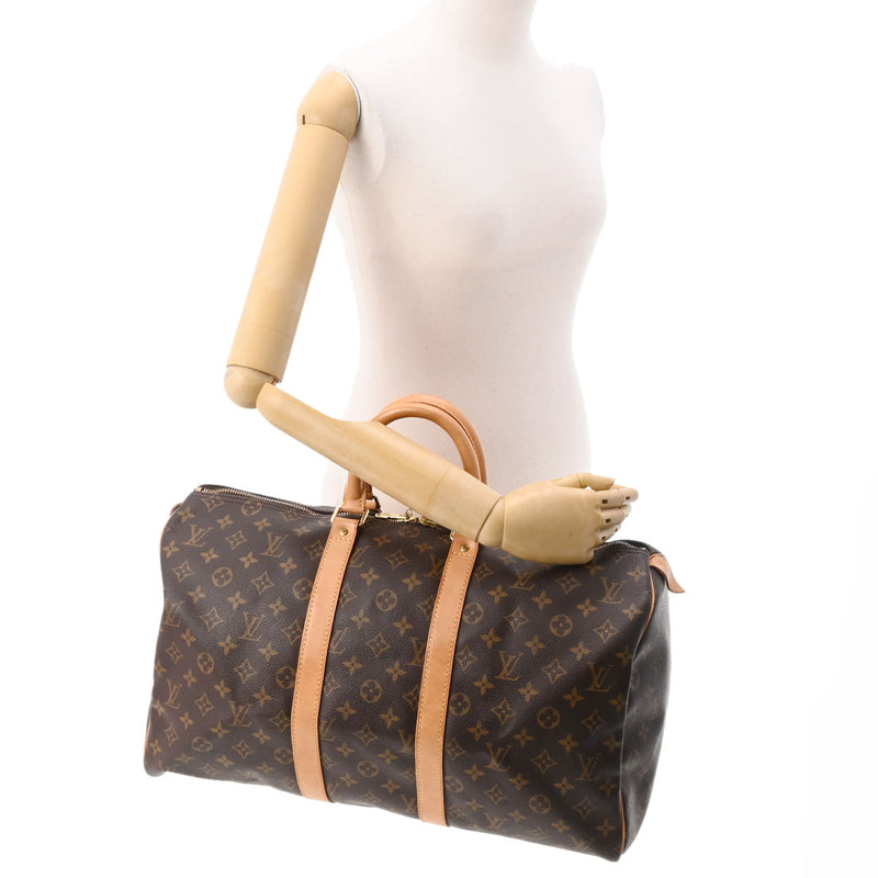 LOUIS VUITTON ルイヴィトン モノグラム キーポル45 ブラウン M41428 レディース モノグラムキャンバス ボストンバッグ Bランク 中古 銀蔵