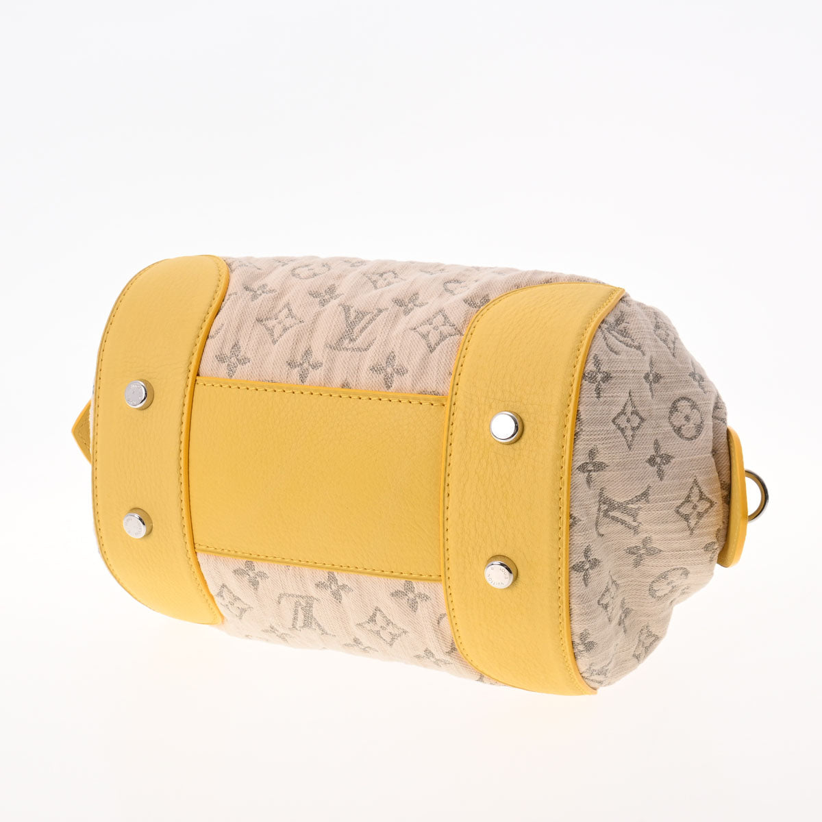 LOUIS VUITTON ルイ ヴィトン モノグラムデニム ポシェット ラウンド ショルダーバッグ 肩掛け ジョーヌ イエロー 黄色 M40707 ルイヴィトンポシェットラウンド 14146 ジョーヌ レディース