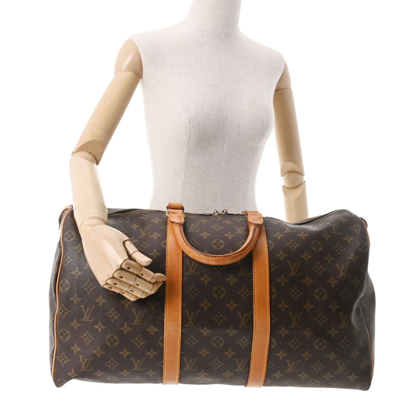 LOUIS VUITTON ルイヴィトン モノグラム キーポル 50 ブラウン M41426 レディース モノグラムキャンバス ボストンバッグ Bランク 中古 銀蔵